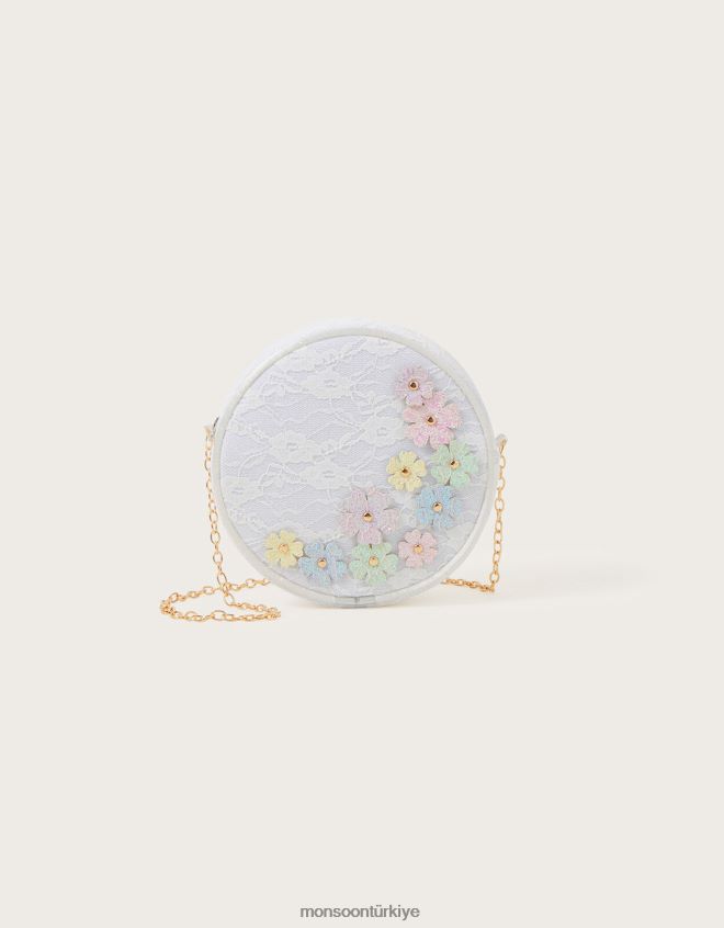 Monsoon kız Lacey bahçe yuvarlak çanta JH86BT2529 aksesuar sıcak