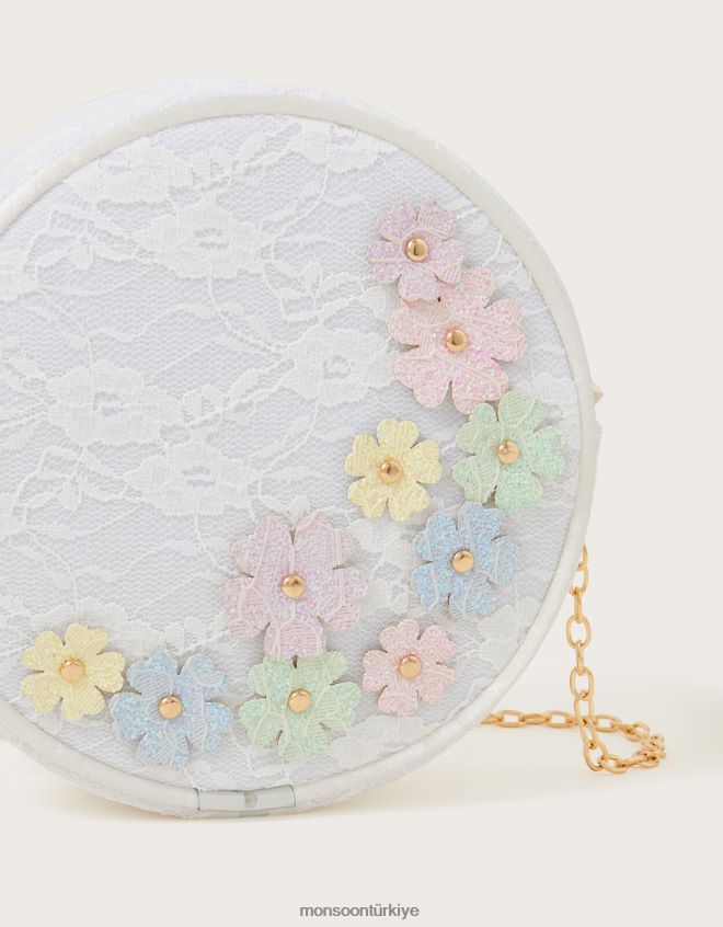 Monsoon kız Lacey bahçe yuvarlak çanta JH86BT2529 aksesuar sıcak