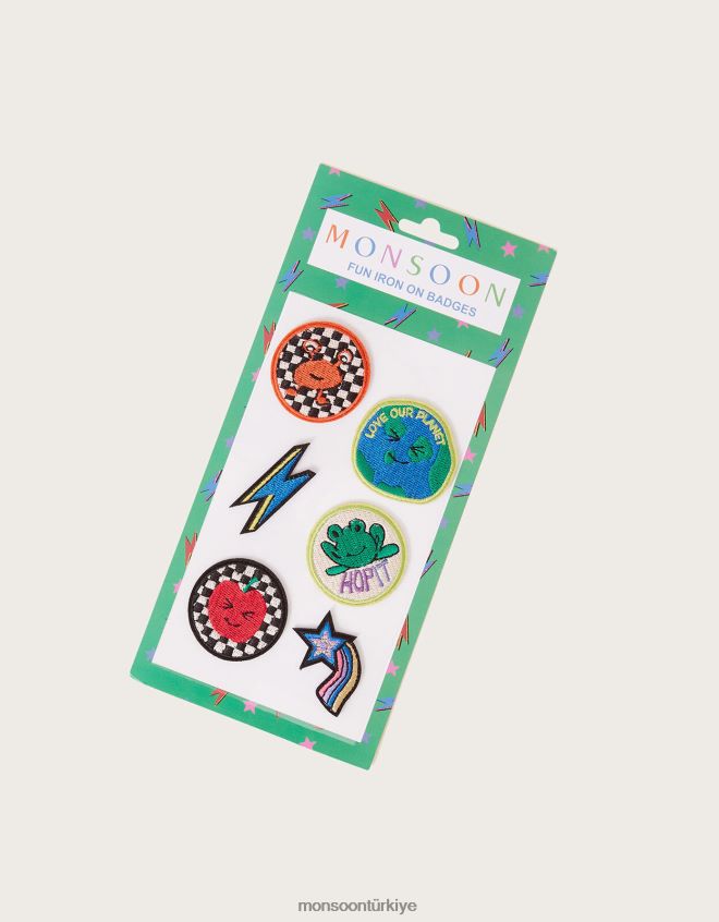 Monsoon kız eğlenceli rozetleri ütülemek JH86BT1735 aksesuar zarif