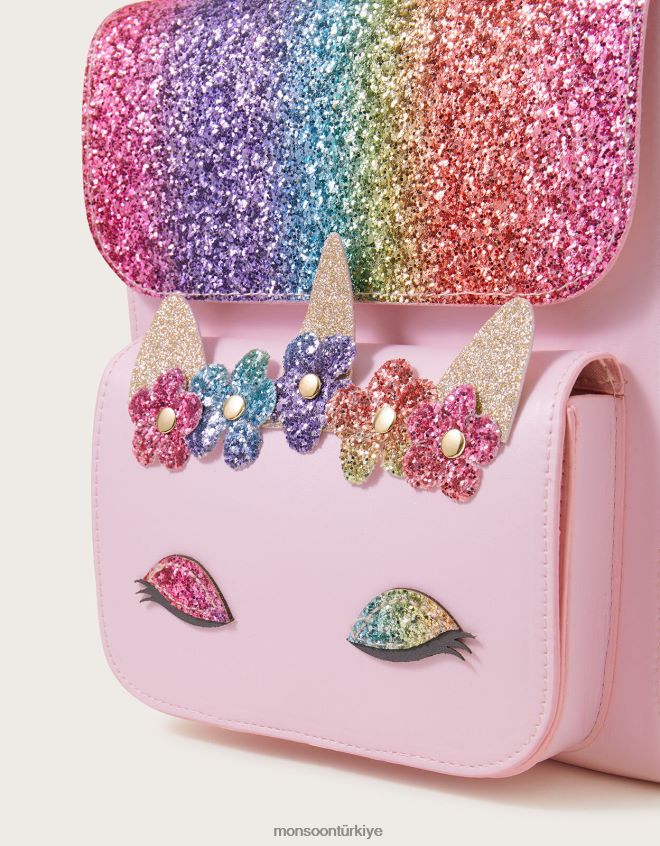 Monsoon kız gökkuşağı tek boynuzlu at sırt çantası JH86BT2525 aksesuar şık