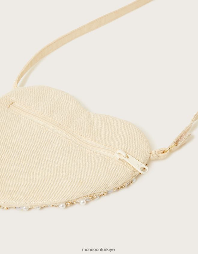 Monsoon kız harikalar diyarı boncuklu kalp çanta JH86BT2594 aksesuar moda