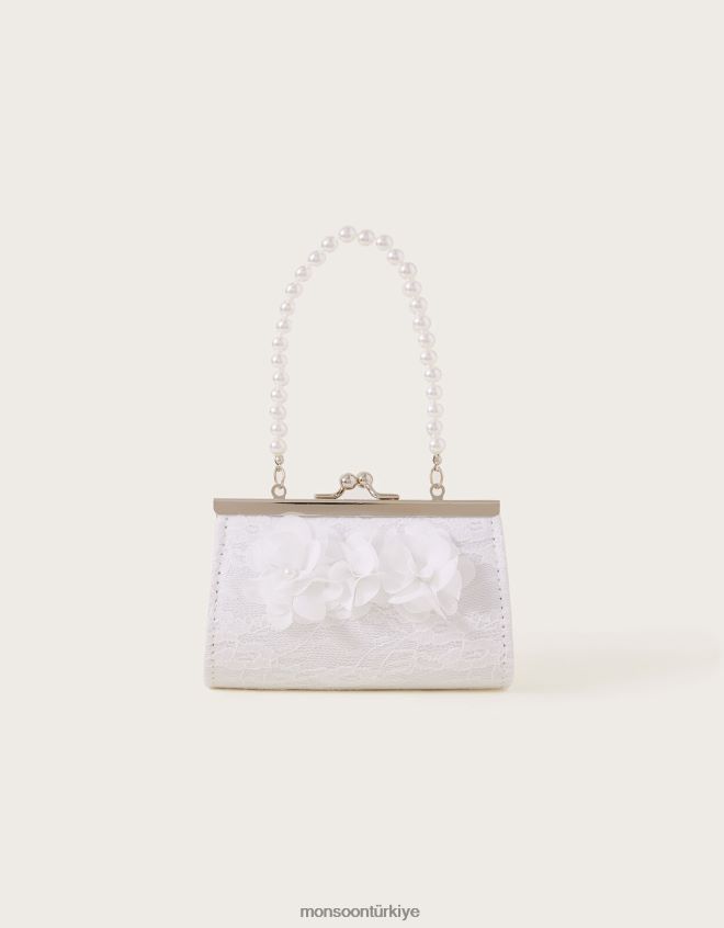 Monsoon kız çiçek dantelli nedime mini çantası JH86BT2564 aksesuar şık