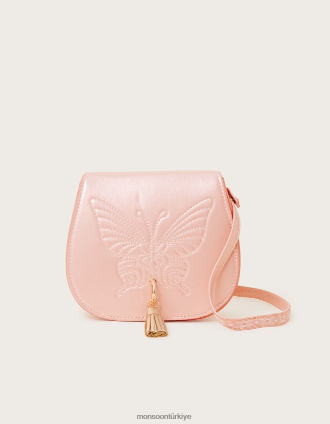 Monsoon kız işlemeli kelebek püskül çanta JH86BT2830 aksesuar zarif