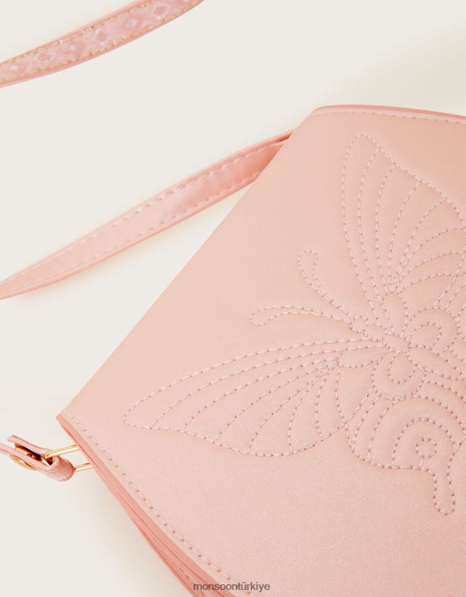 Monsoon kız işlemeli kelebek püskül çanta JH86BT2830 aksesuar zarif