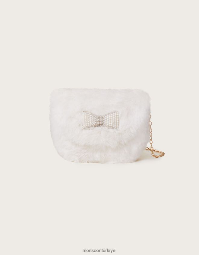 Monsoon kız kabarık inci etkinlik çantası JH86BT2486 aksesuar moda