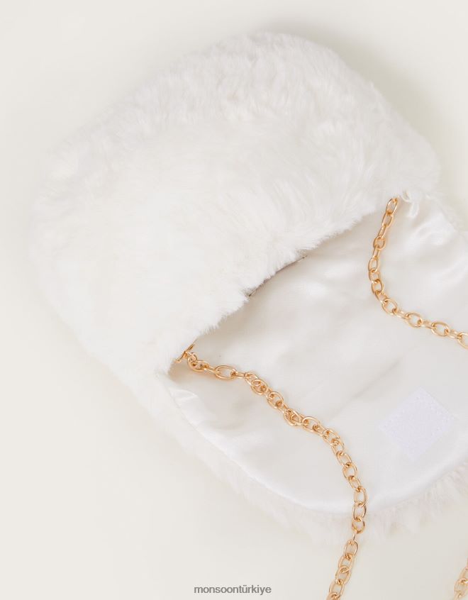 Monsoon kız kabarık inci etkinlik çantası JH86BT2486 aksesuar moda