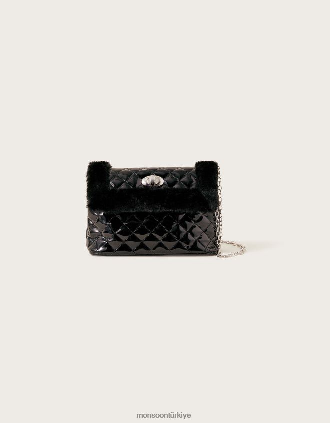 Monsoon kız kabarık kapitone patent çantası JH86BT2834 aksesuar sıcak