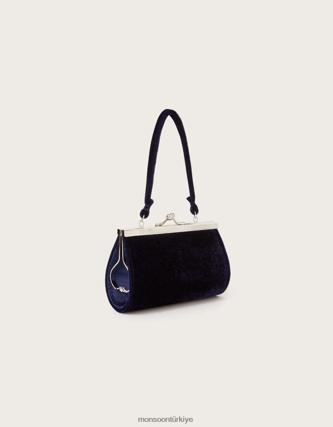 Monsoon kız kadife fiyonklu mini çanta JH86BT1777 aksesuar şık