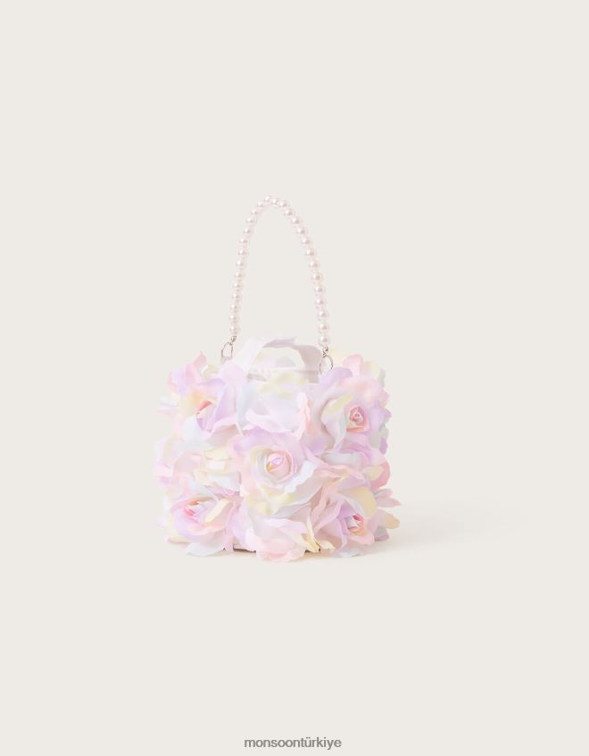 Monsoon kız kravat boya çiçek çiçek sepeti çanta JH86BT2599 aksesuar moda