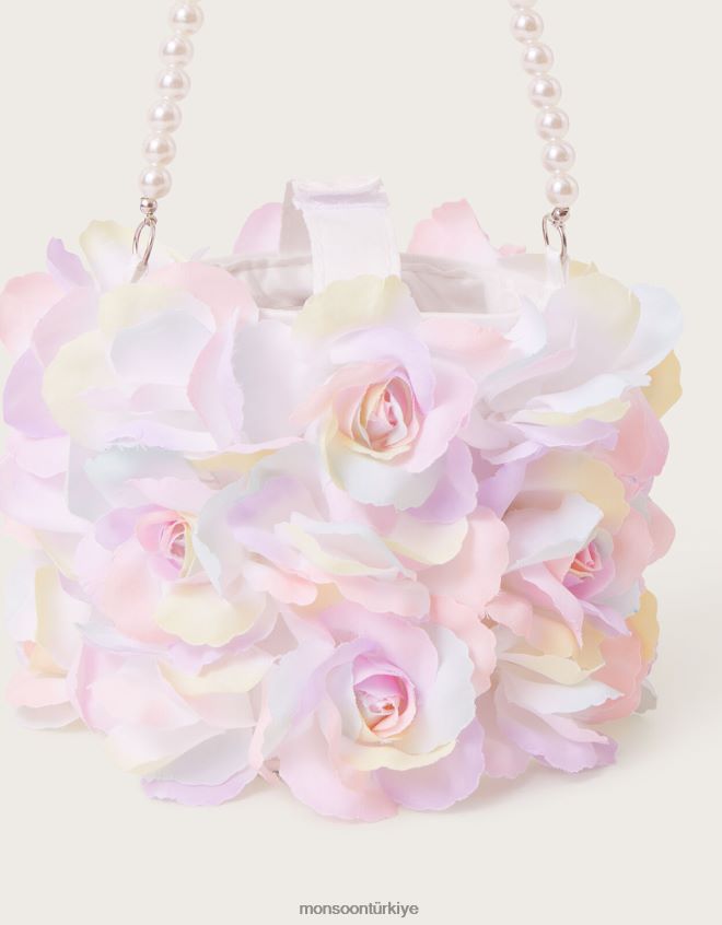 Monsoon kız kravat boya çiçek çiçek sepeti çanta JH86BT2599 aksesuar moda