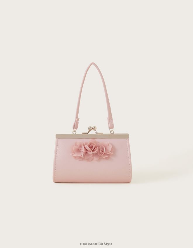 Monsoon kız üçlü ponponlu mini nedime çantası JH86BT2572 aksesuar şık