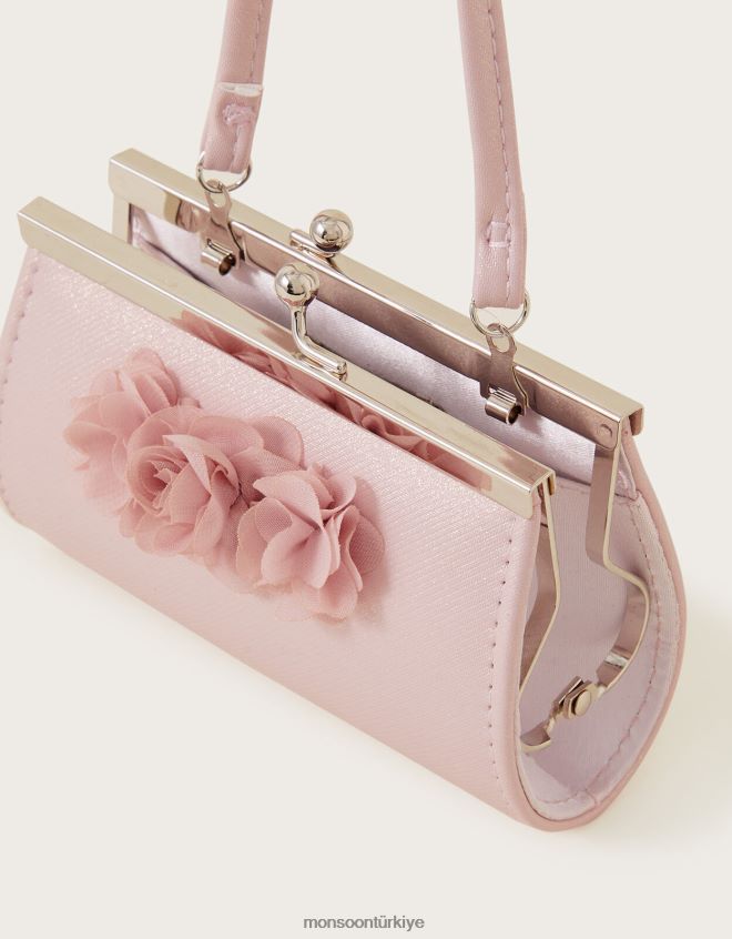 Monsoon kız üçlü ponponlu mini nedime çantası JH86BT2572 aksesuar şık