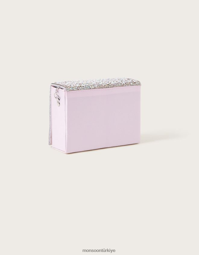 Monsoon kız pırıltı parlaklık kutusu çantası JH86BT1795 aksesuar moda