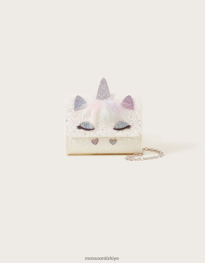 Monsoon kız parıltılı tek boynuzlu at çanta çantası JH86BT1775 aksesuar zarif