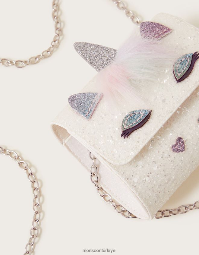 Monsoon kız parıltılı tek boynuzlu at çanta çantası JH86BT1775 aksesuar zarif