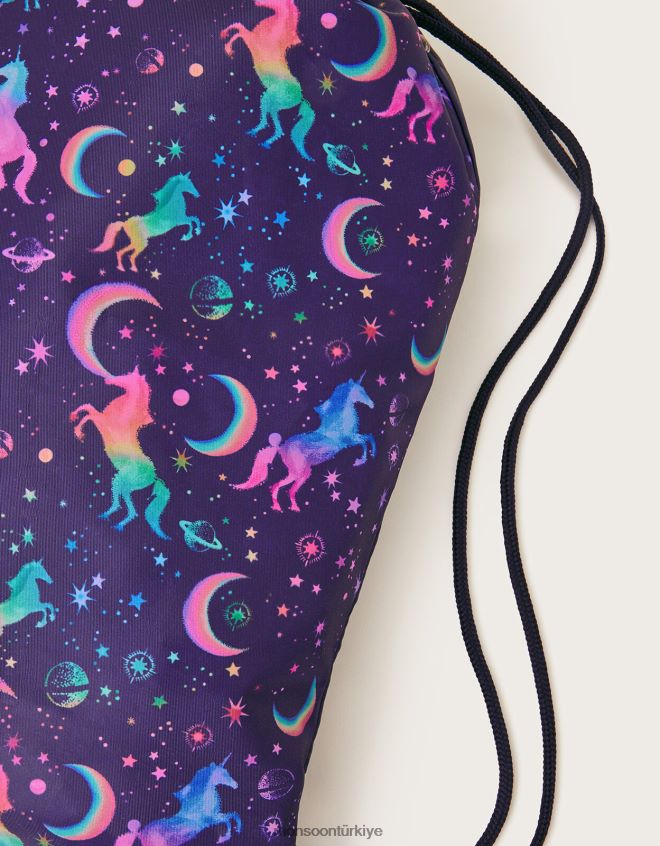 Monsoon kız tek boynuzlu at büzgülü çanta JH86BT2837 aksesuar şık