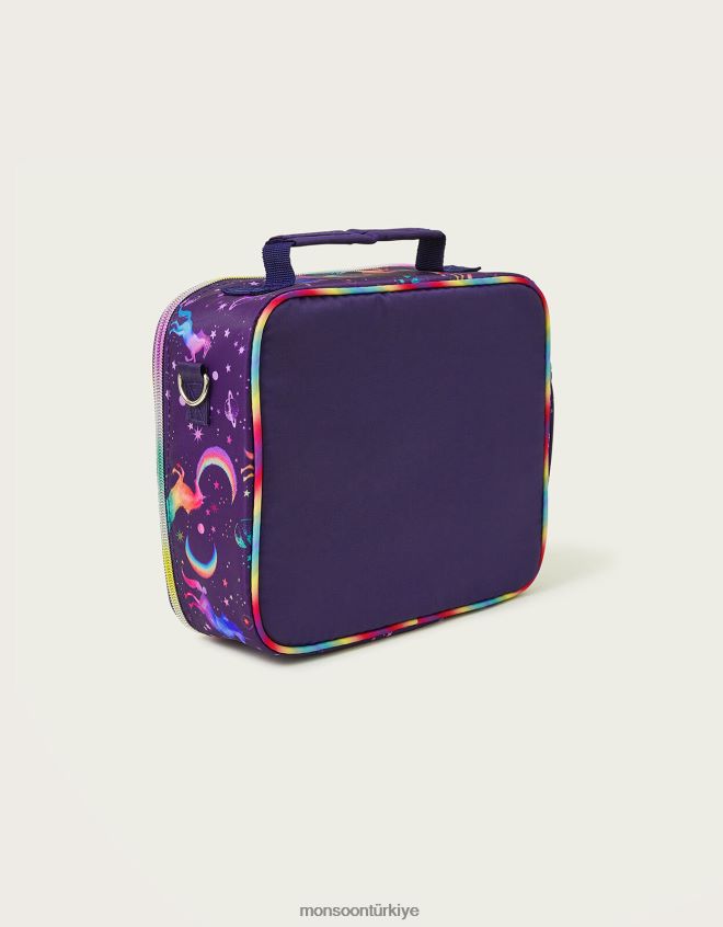 Monsoon kız tek boynuzlu at pullu öğle yemeği çantası JH86BT2531 aksesuar moda