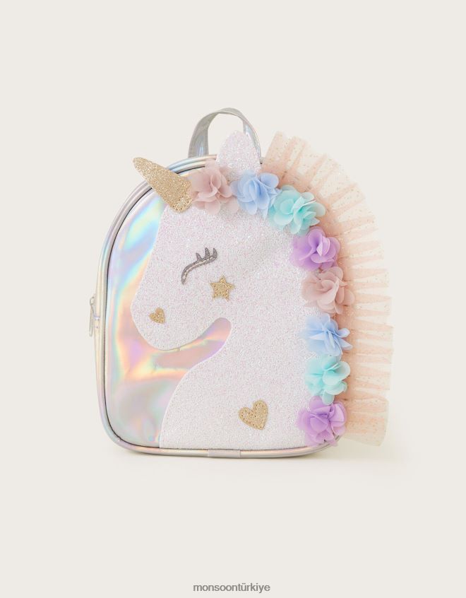 Monsoon kız una tek boynuzlu at fırfırlı sırt çantası JH86BT2797 aksesuar moda