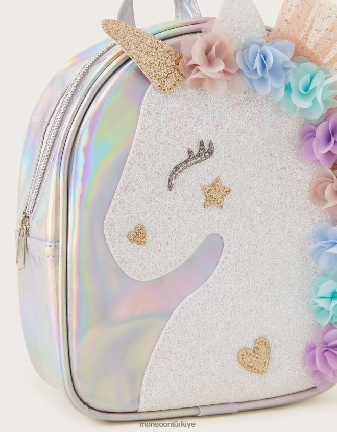 Monsoon kız una tek boynuzlu at fırfırlı sırt çantası JH86BT2797 aksesuar moda