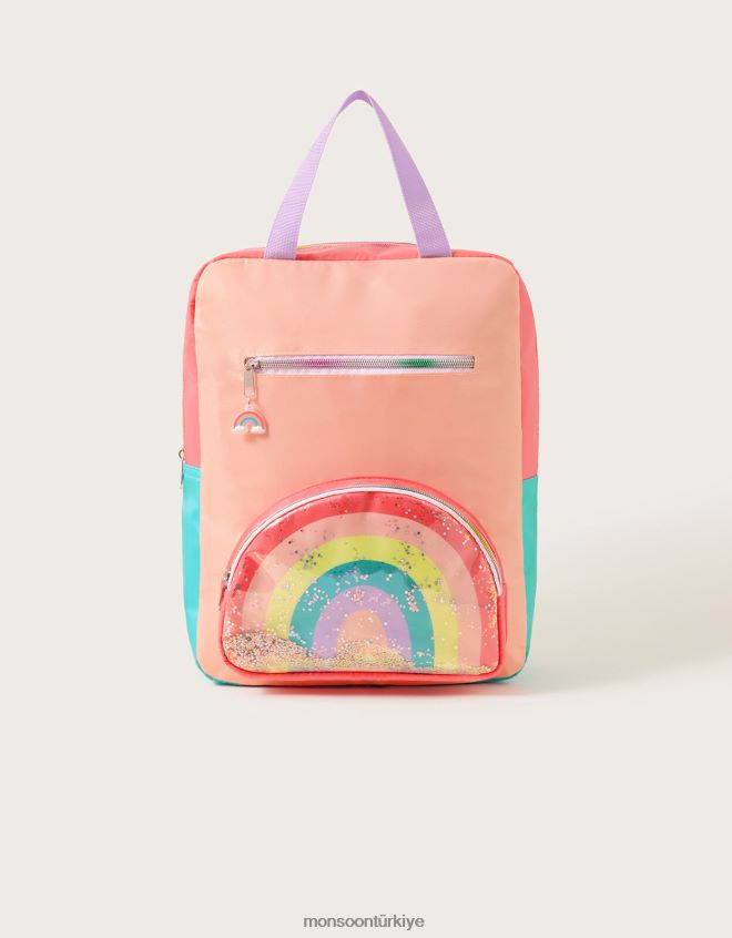 Monsoon çocuklar renk bloklu gökkuşağı sırt çantası JH86BT2495 aksesuar moda