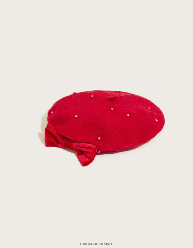 Monsoon çocuklar emily inci bere JH86BT2628 aksesuar kırmızı