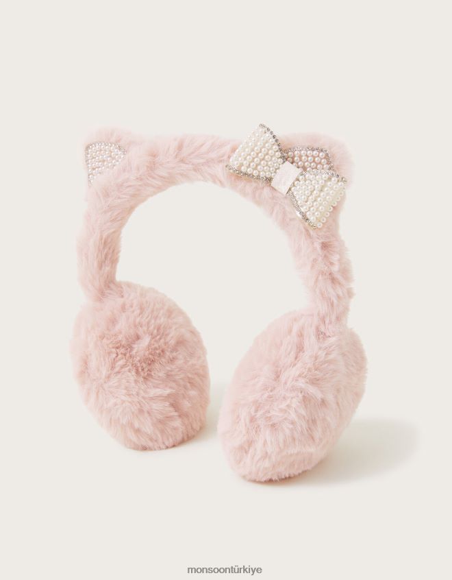 Monsoon çocuklar süslenmiş kedi kulaklıkları JH86BT2437 aksesuar zarif