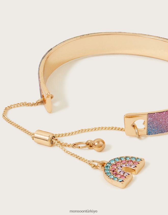 Monsoon kız gökkuşağı ombre manşet bilezik JH86BT2533 aksesuar sıcak