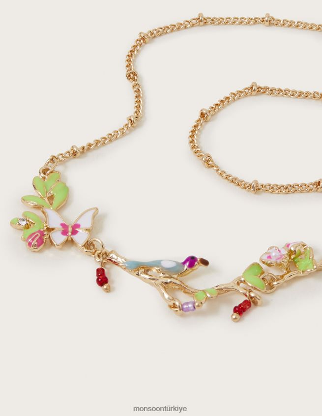 Monsoon kız kiraz çiçeği kolye JH86BT2570 aksesuar sıcak
