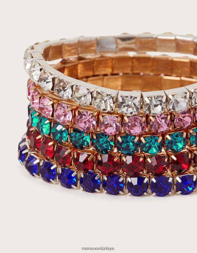 Monsoon kız mücevher hazinesi bilezikleri 5\'li paket JH86BT2500 aksesuar moda