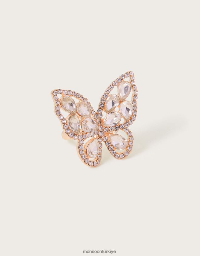 Monsoon kız süper ışıltılı kelebek yüzük JH86BT1796 aksesuar sıcak