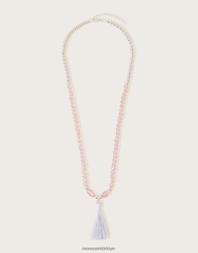 Monsoon kız sienna boncuklu püskül kolye JH86BT2842 aksesuar moda