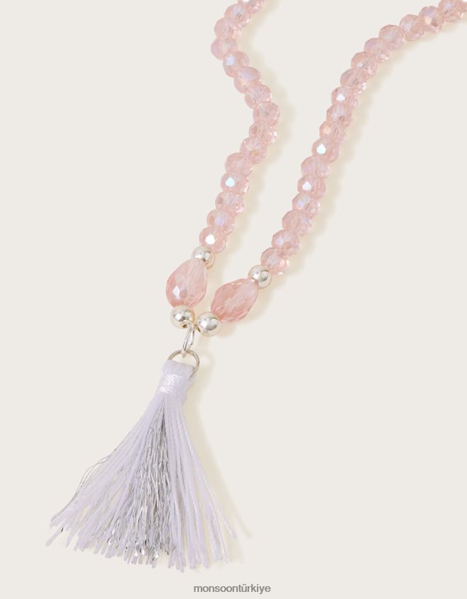 Monsoon kız sienna boncuklu püskül kolye JH86BT2842 aksesuar moda