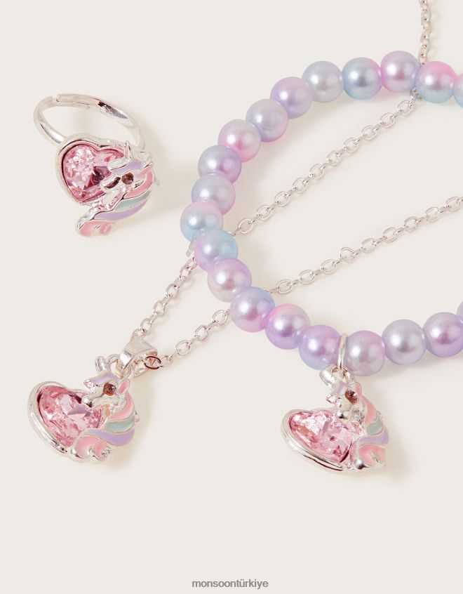 Monsoon kız tek boynuzlu at takı seti JH86BT1778 aksesuar moda