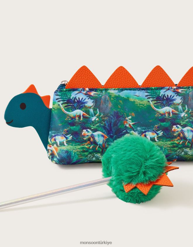 Monsoon çocuklar dinozor kalem kutusu ve kalem seti JH86BT2833 aksesuar sıcak