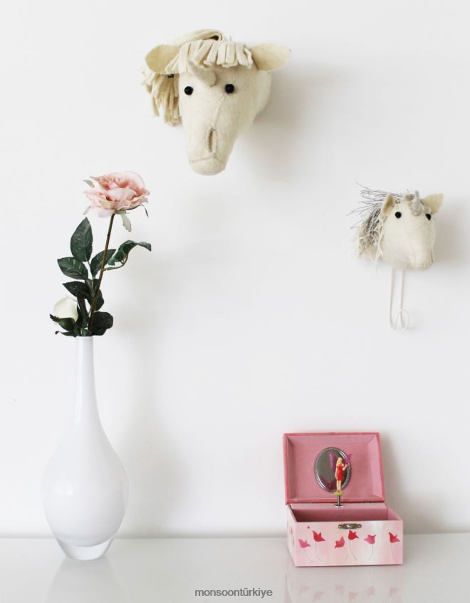 Monsoon çocuklar fiona walker bebek tek boynuzlu at kafası mini JH86BT2660 aksesuar moda