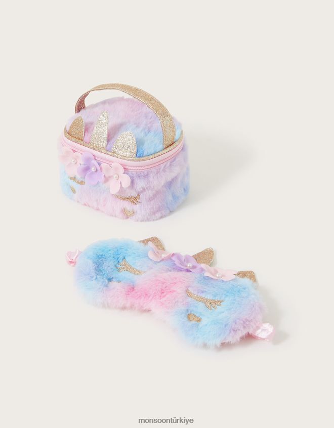 Monsoon çocuklar gökkuşağı tek boynuzlu at pijama takımı JH86BT2461 aksesuar sıcak