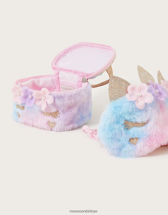 Monsoon çocuklar gökkuşağı tek boynuzlu at pijama takımı JH86BT2461 aksesuar sıcak