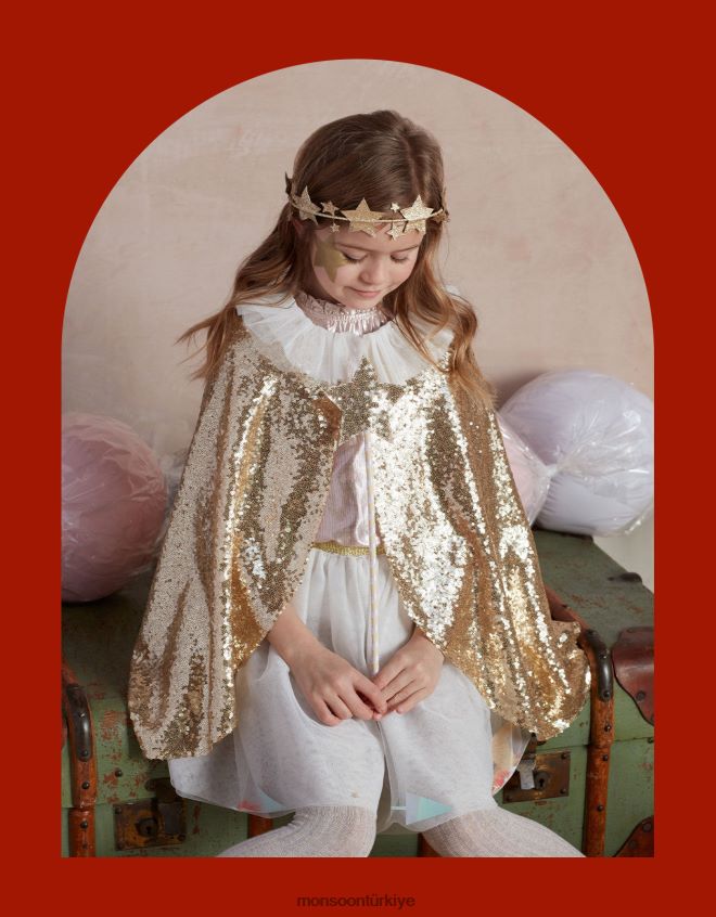 Monsoon çocuklar meri meri ışıltılı pelerin ve asa JH86BT2829 aksesuar moda