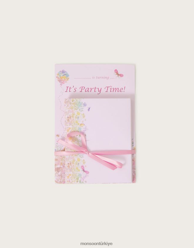 Monsoon çocuklar parti zamanı davetiyeleri 10'lu paket JH86BT1839 aksesuar şık