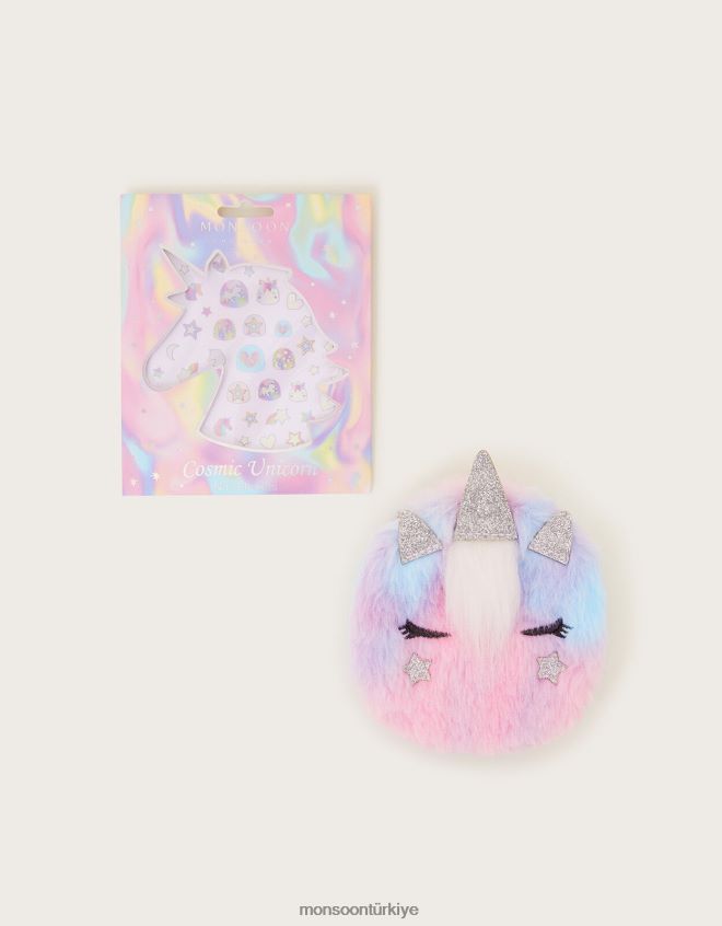 Monsoon çocuklar tek boynuzlu at tırnak çıkartmaları ve çanta JH86BT2523 aksesuar zarif