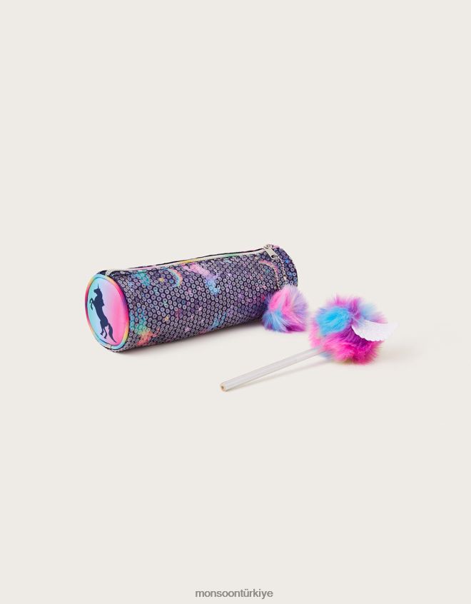 Monsoon çocuklar tek boynuzlu kalem kutusu ve kalem seti JH86BT2463 aksesuar sıcak