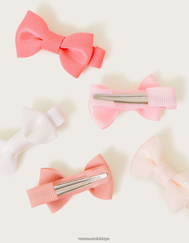 Monsoon kız bale fiyonu saç tokası 5\'li paket JH86BT2522 aksesuar şık