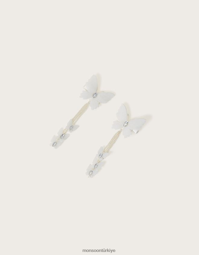 Monsoon kız basamaklı kelebek saç tokası ikili set JH86BT2545 aksesuar zarif