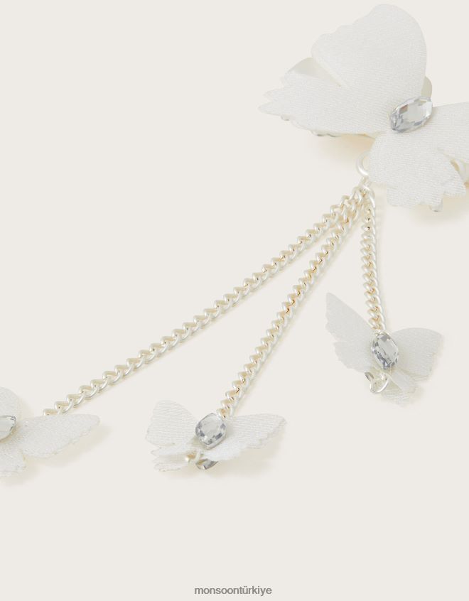 Monsoon kız basamaklı kelebek saç tokası ikili set JH86BT2545 aksesuar zarif