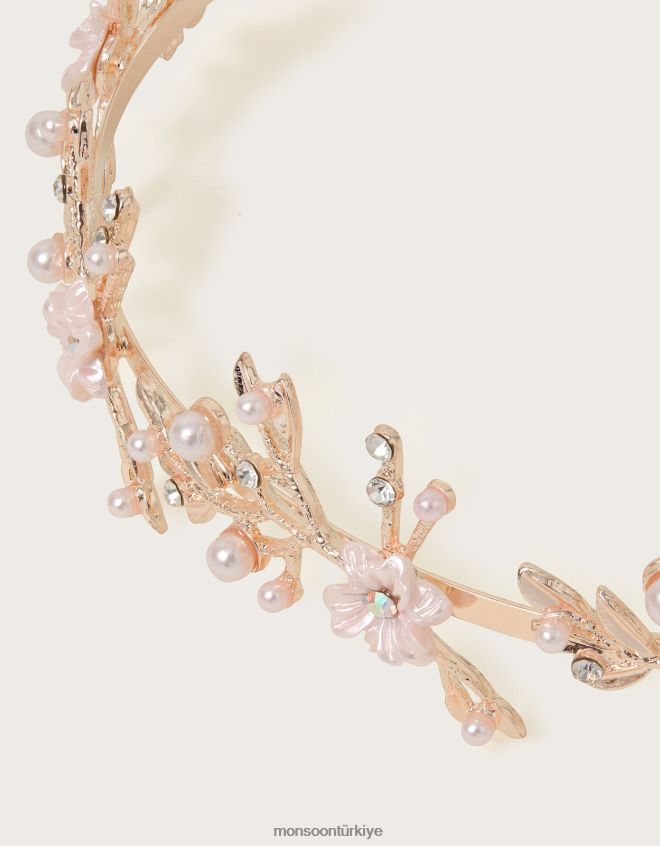 Monsoon kız buzlu çiçek kafa bandı JH86BT2568 aksesuar moda