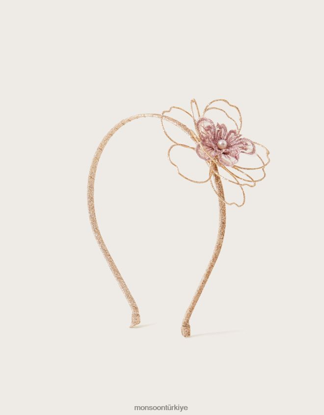 Monsoon kız dantel tel çiçek kafa bandı JH86BT2424 aksesuar moda