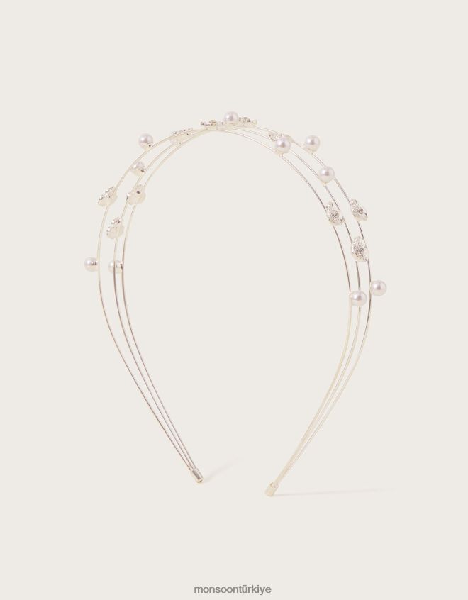 Monsoon kız diamante çok telli kafa bandı JH86BT2485 aksesuar şık