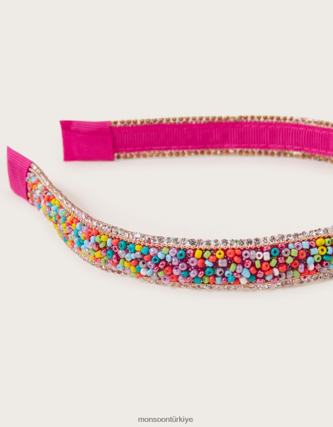 Monsoon kız eğlenceli boncuklu kafa bandı JH86BT2598 aksesuar moda