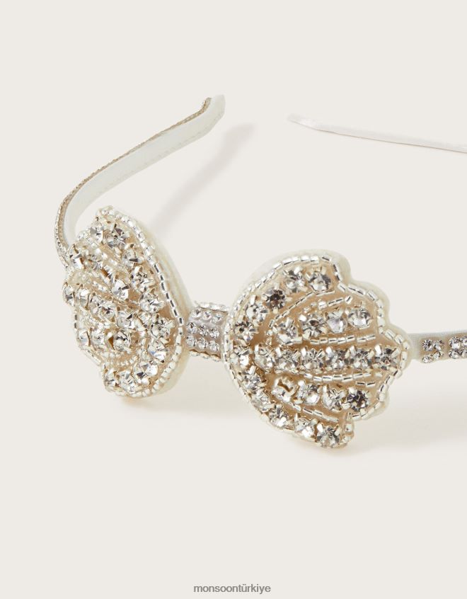 Monsoon kız elmas fiyonklu kafa bandı JH86BT1798 aksesuar moda