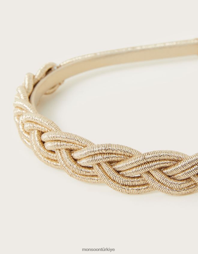 Monsoon kız eris örgülü saç bandı JH86BT2567 aksesuar zarif